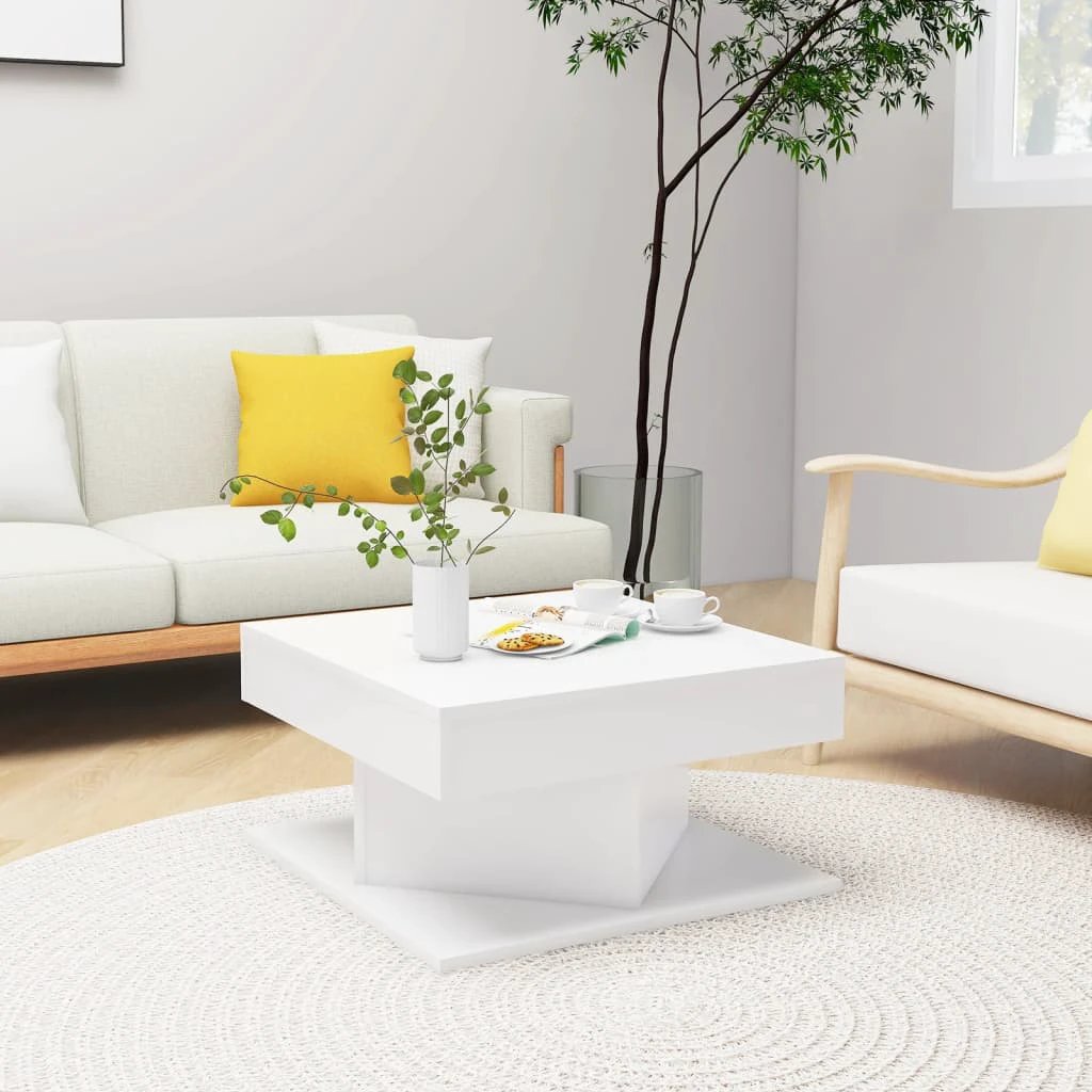 vidaXL Coffee Table 57x57x30 EngineeredWood Home by vidaXL