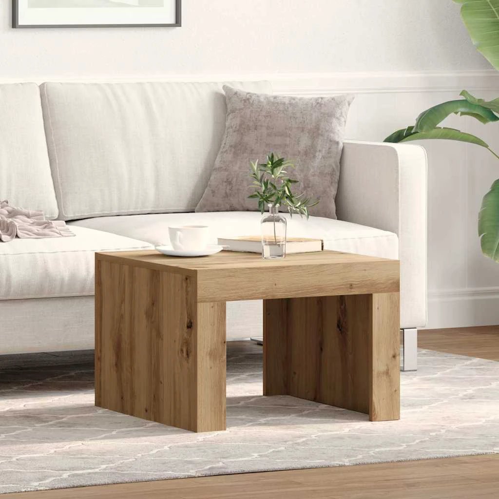 VidaXL Coffee Table 50x50x35 cm Engineered Wood Rustic Living Room Centerpiece For Modern Homes by vidaXL