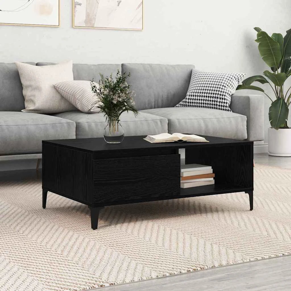 vidaXL Coffee Table 90x60x35cm Industrial Old Wood Weathered Finish With Storage Living Room by vidaXL