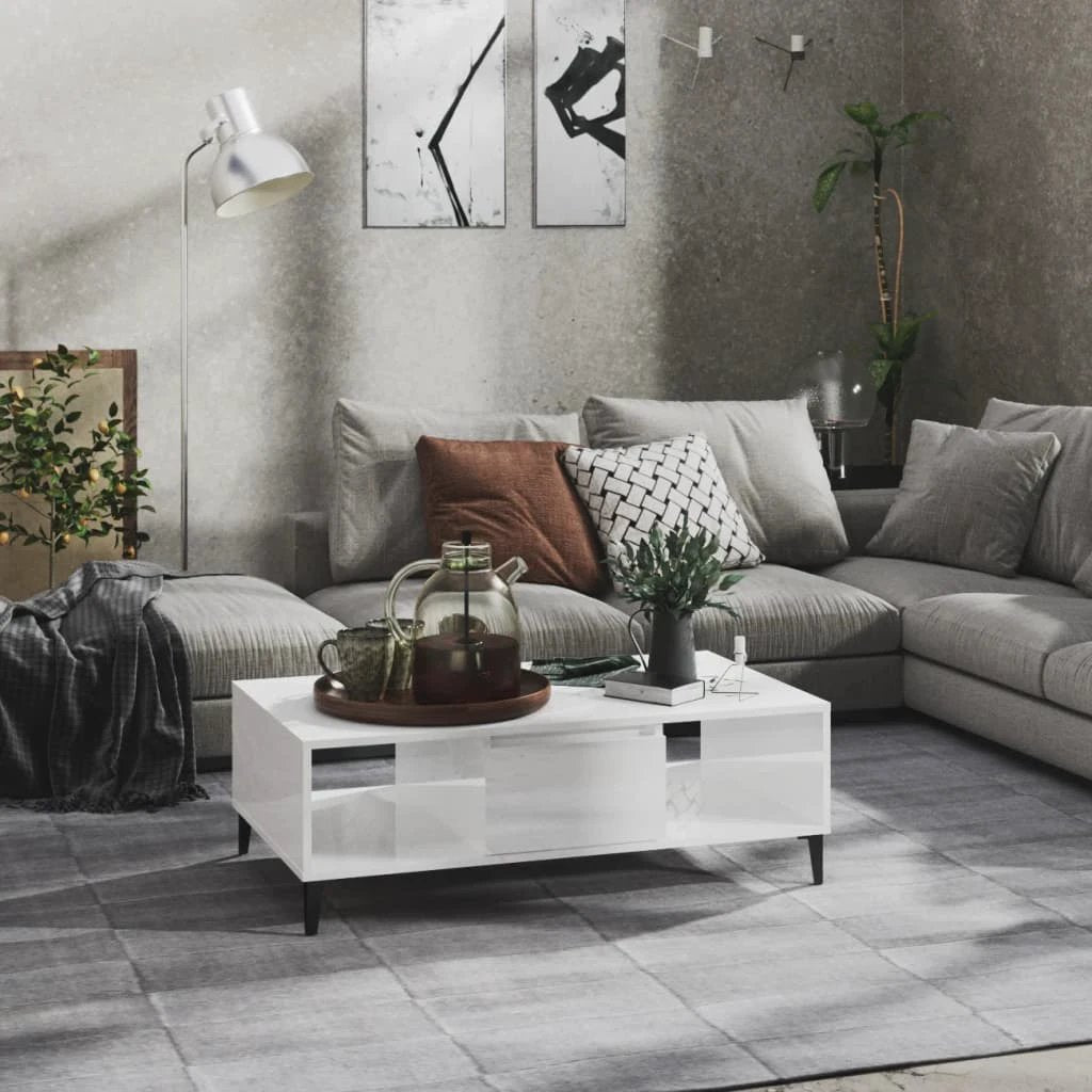 vidaXL Coffee Table 103.5x60x35 WithStorageShelf by vidaXL