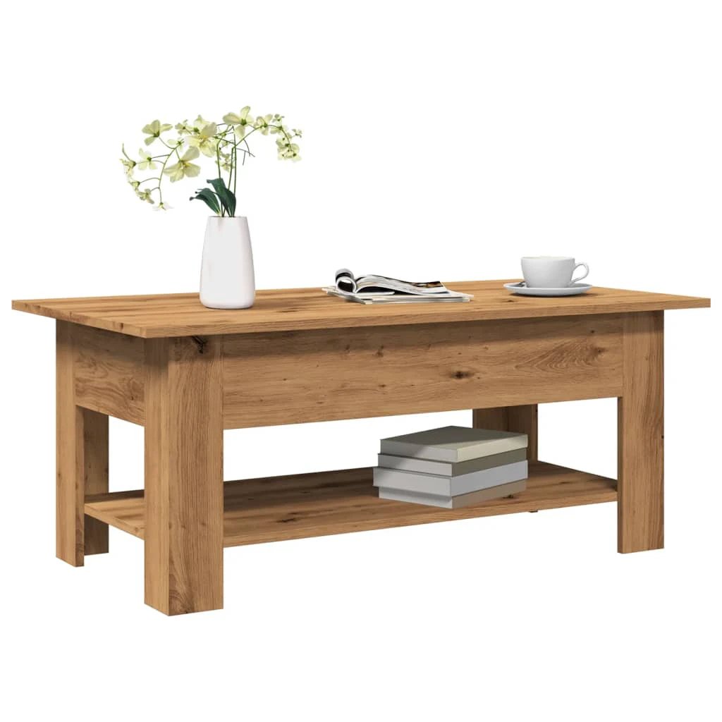 vidaXL vidaXL Coffee Table 102 x 55 x 42 cm Engineered Wood With Storage Shelf For Living Room Decor - Coffee Table