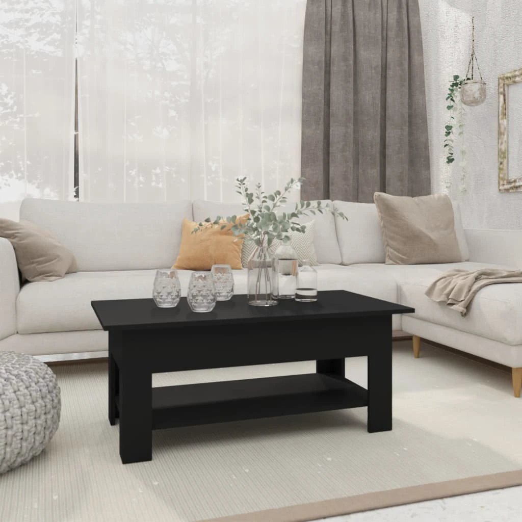vidaXL vidaXL Coffee Table 102 x 55 x 42 cm Engineered Wood With Storage Shelf For Living Room Decor - Coffee Table