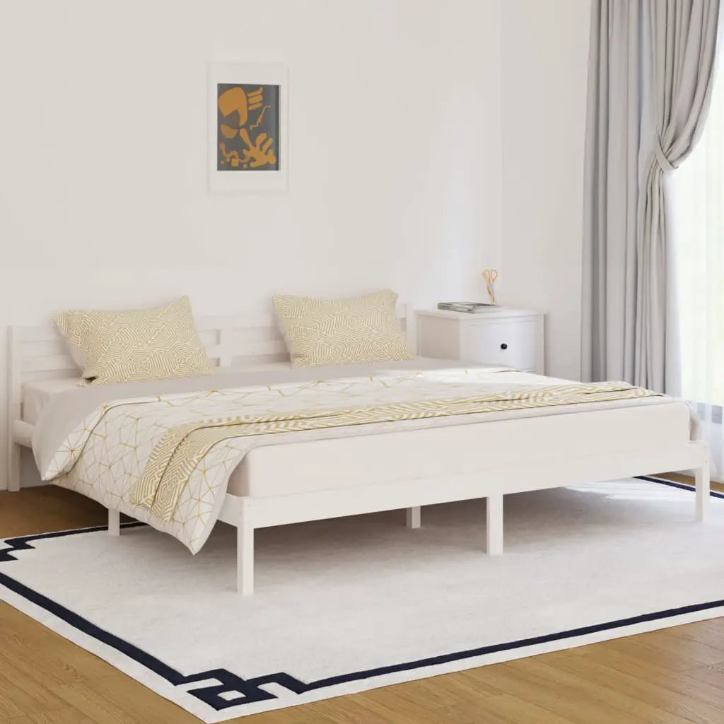 vidaXL vidaXL Bed Frame Brown 215.5 x 85.5 x 69.5 cm Solid Pine Wood - Bed Frames