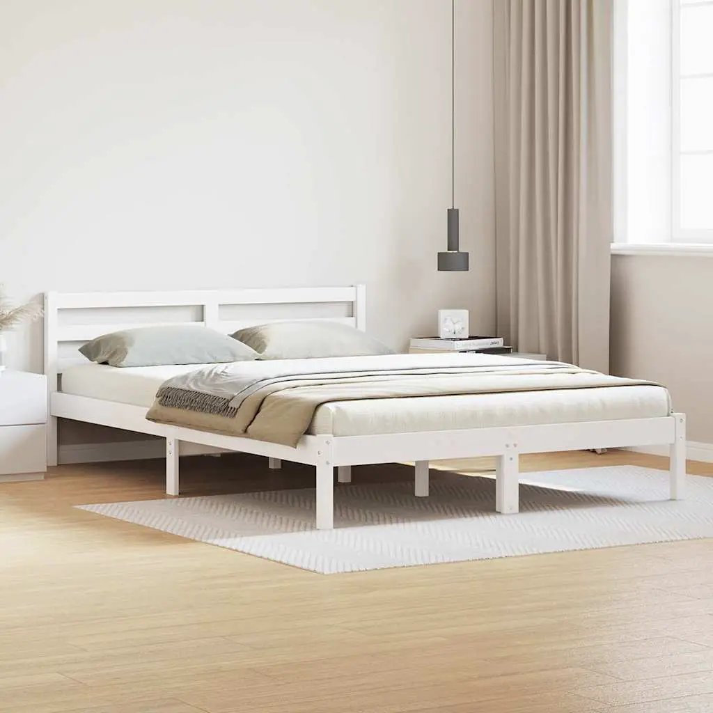 vidaXL vidaXL Bed Frame Brown 215.5 x 85.5 x 69.5 cm Solid Pine Wood - Bed Frames