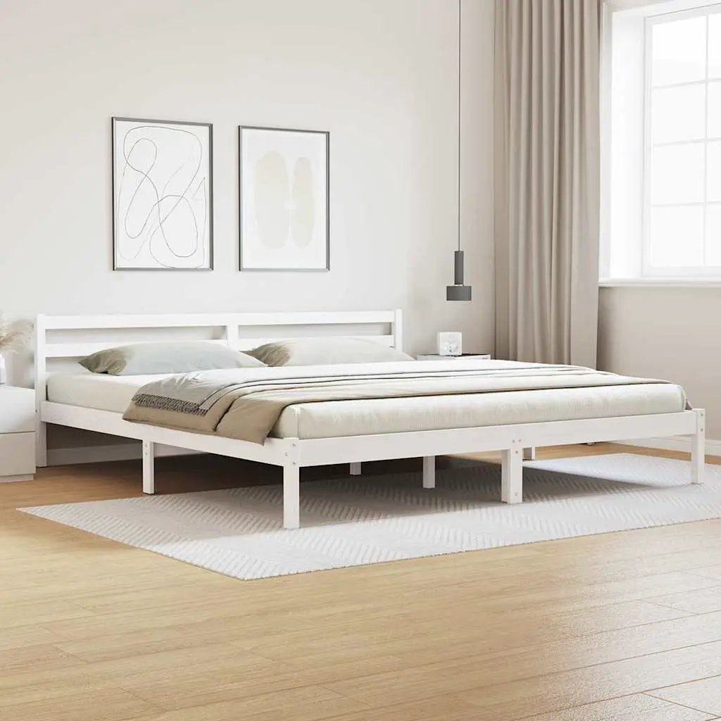 vidaXL vidaXL Bed Frame Brown 215.5 x 85.5 x 69.5 cm Solid Pine Wood - Bed Frames