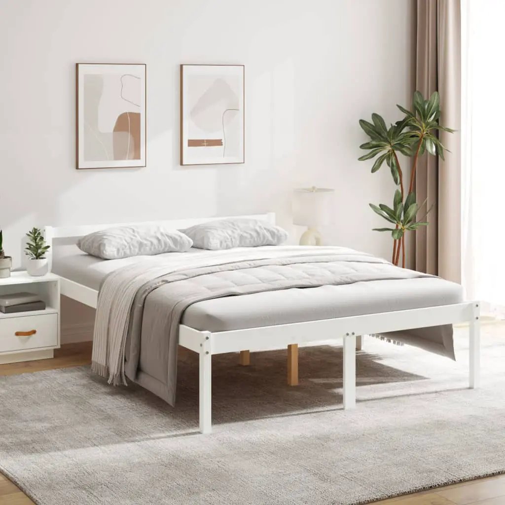 vidaXL vidaXL Senior Bed without Mattress Wax Brown 75x190 cm Small Single Solid Wood Pine - Bed Frames