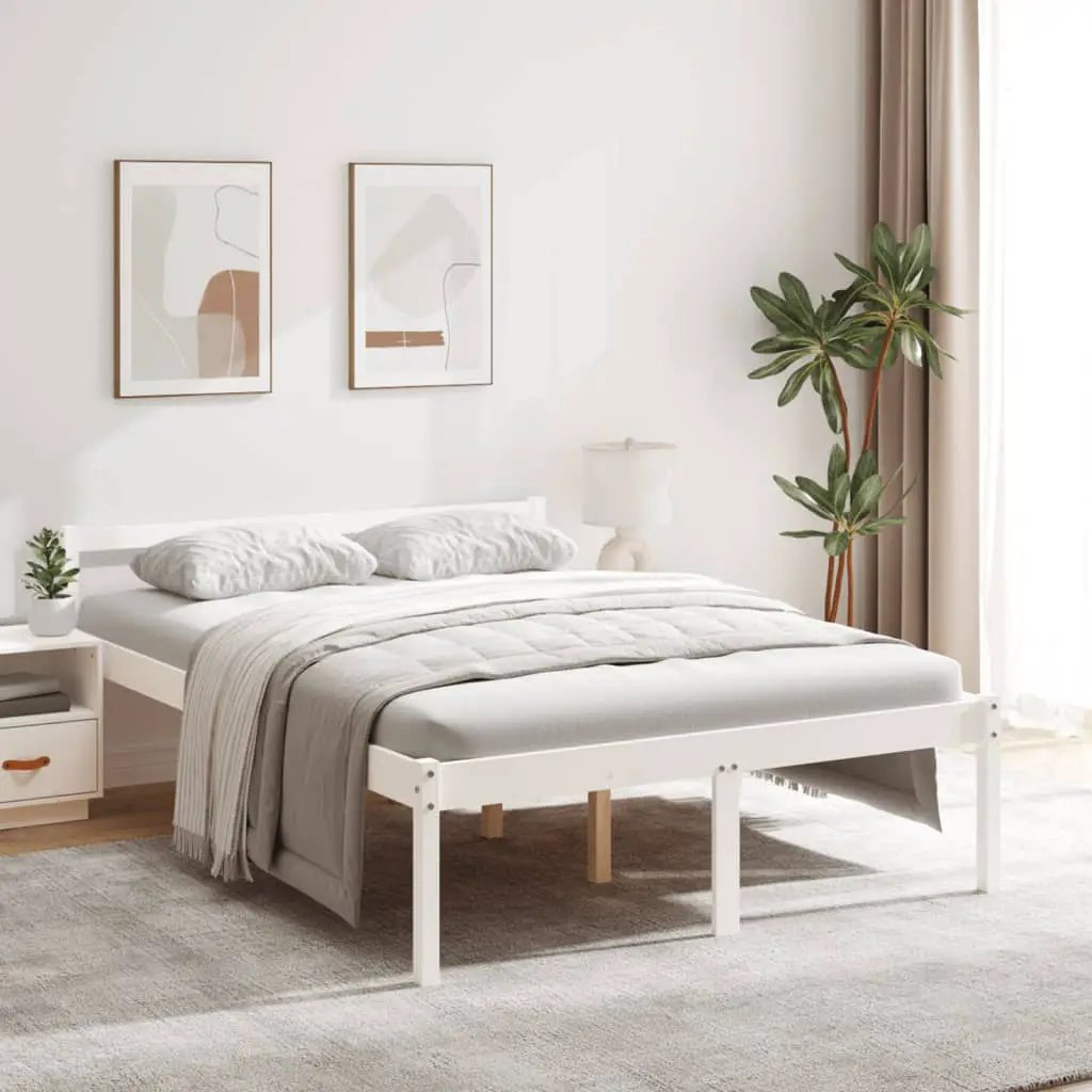 vidaXL vidaXL Senior Bed without Mattress Wax Brown 75x190 cm Small Single Solid Wood Pine - Bed Frames