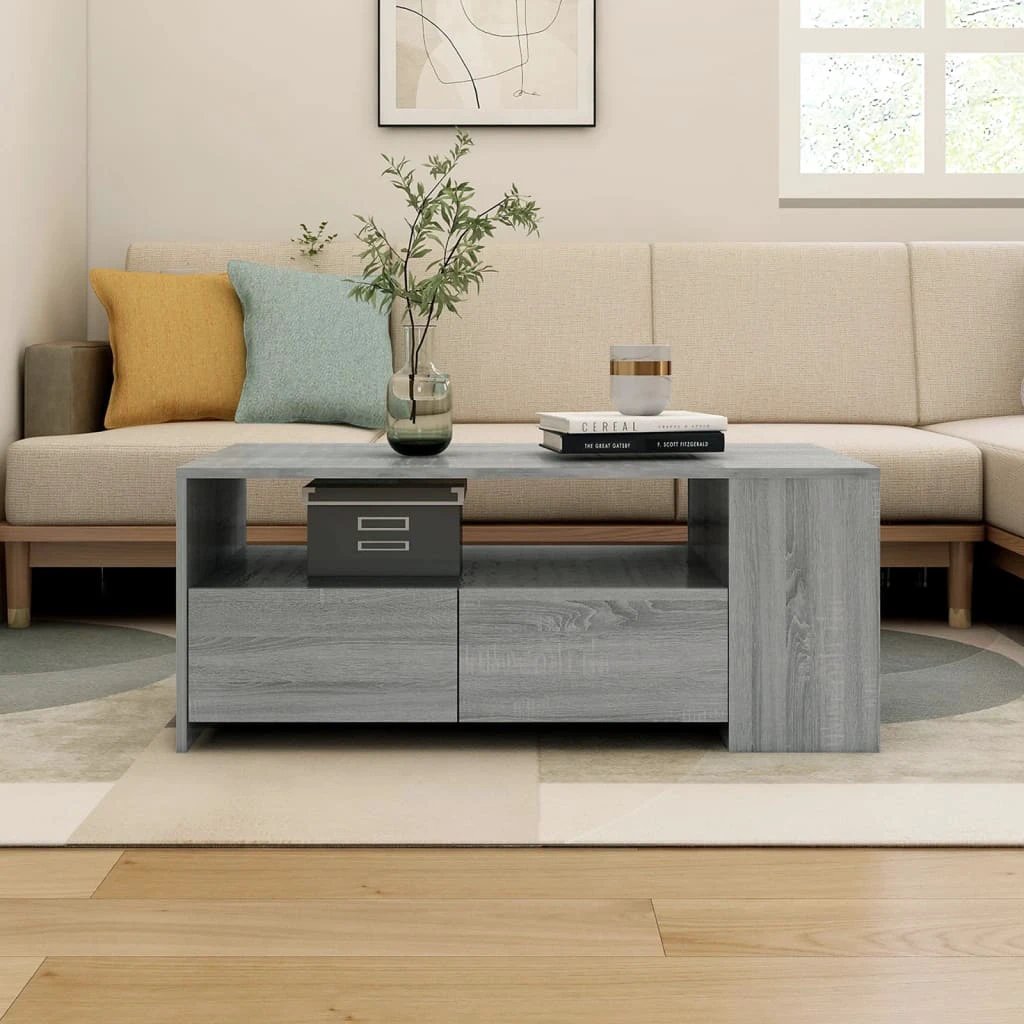 VidaXL CoffeeTable102x55x43.5cmOldWood LivingRoom by vidaXL