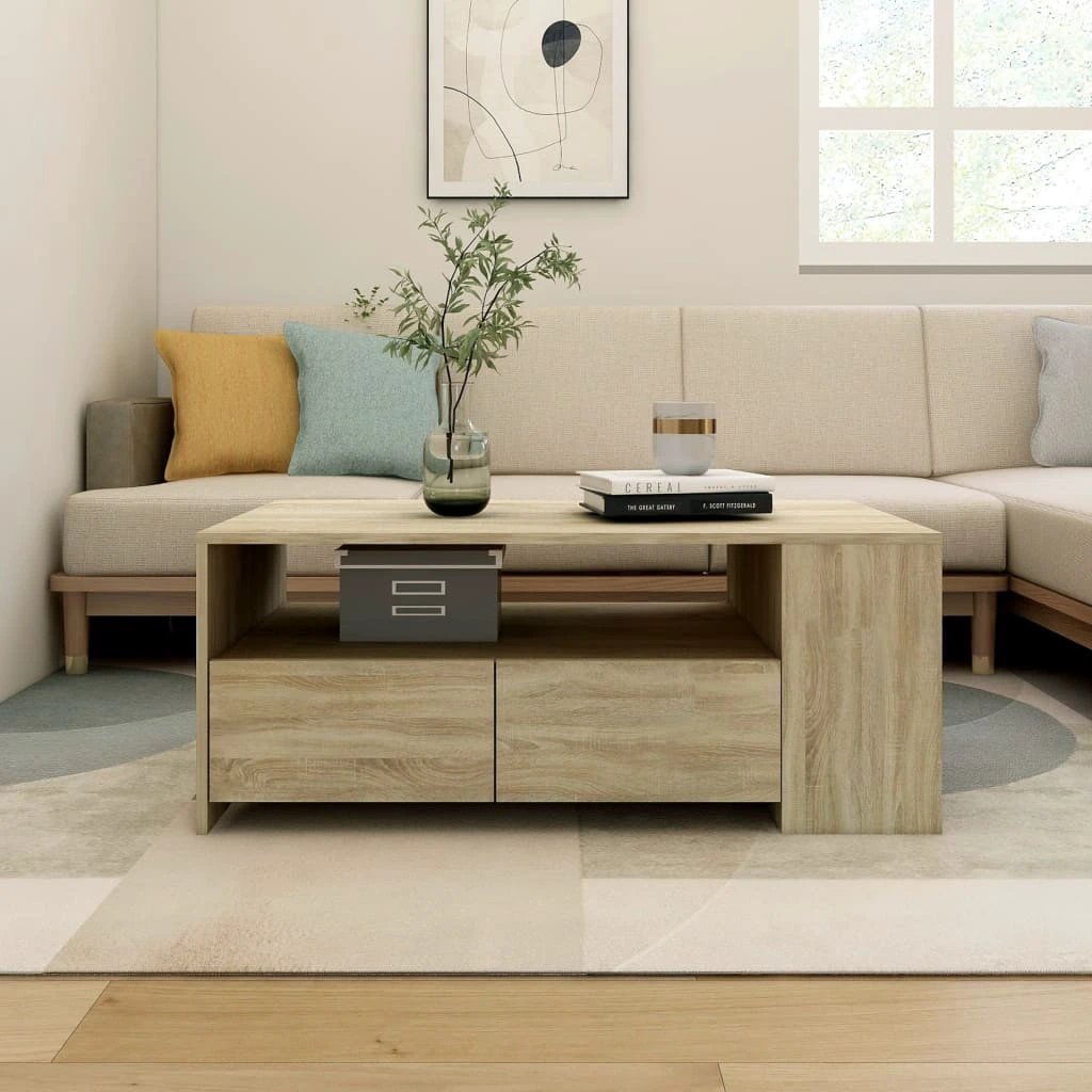 VidaXL CoffeeTable102x55x43.5cmOldWood LivingRoom by vidaXL