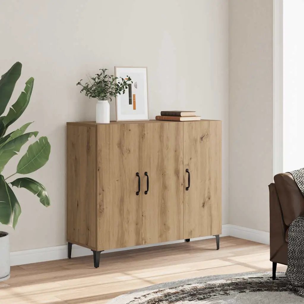 vidaXL vidaXL Sideboard Smoked Oak 90x34x80 cm Engineered Wood - Sideboard