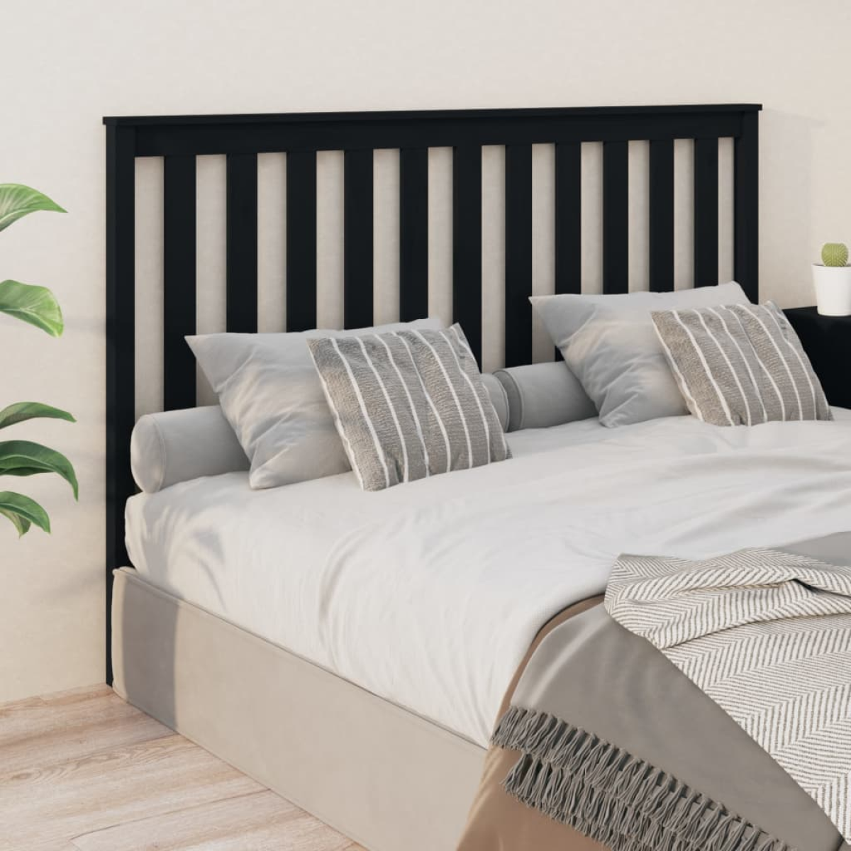 vidaXL Bed Headboard 81x6x101 cm Solid Wood Pine - from vidaXL