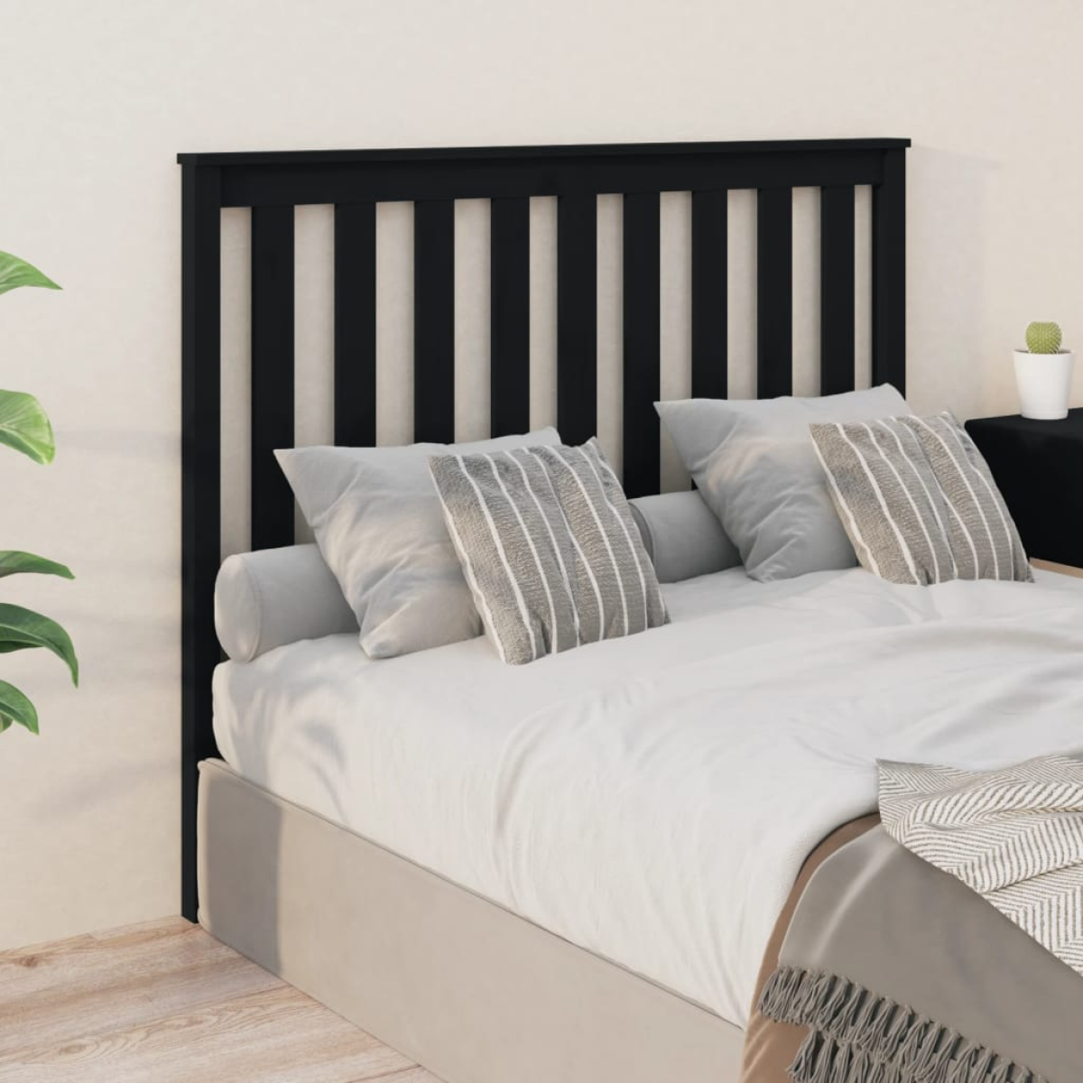 vidaXL Bed Headboard 81x6x101 cm Solid Wood Pine - from vidaXL