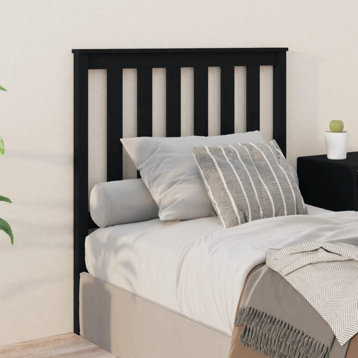 vidaXL Bed Headboard 81x6x101 cm Solid Wood Pine - from vidaXL