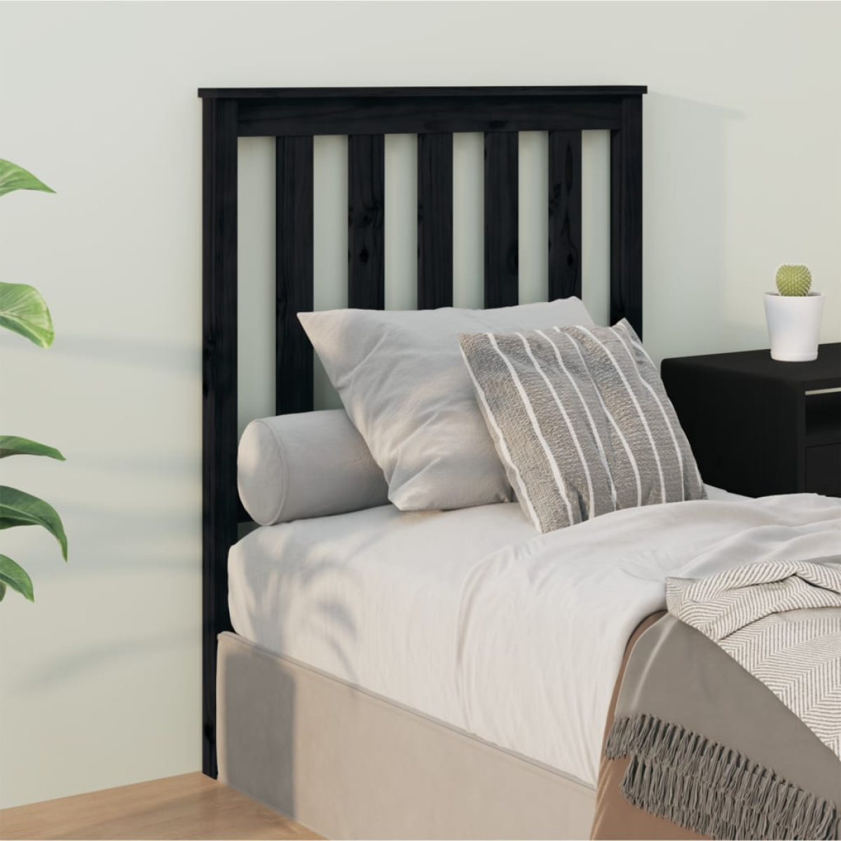vidaXL Bed Headboard 81x6x101 cm Solid Wood Pine - from vidaXL