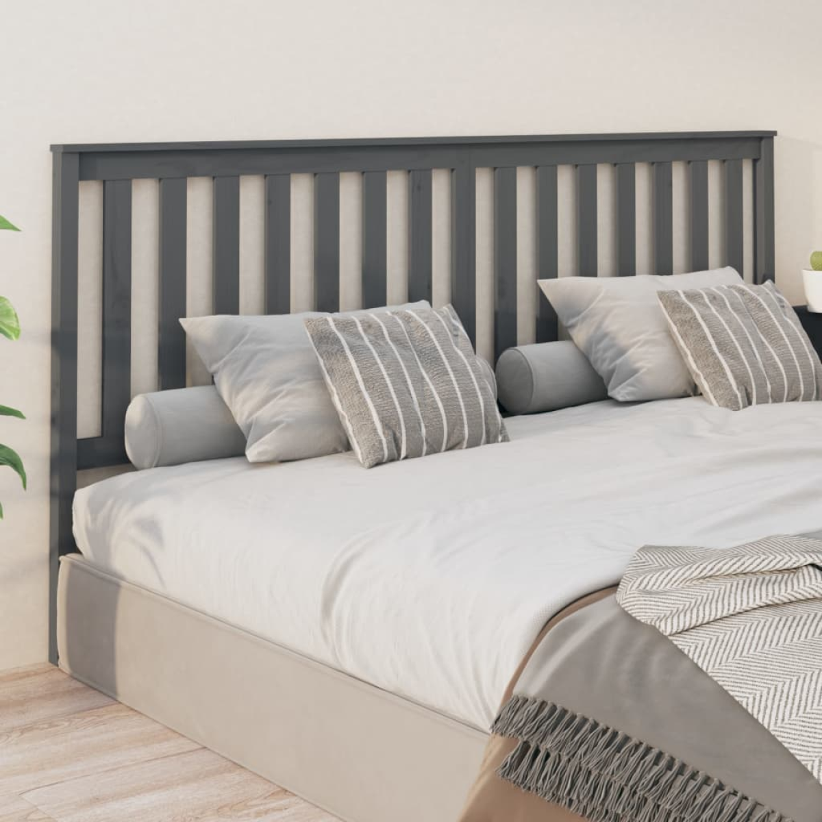 vidaXL Bed Headboard 81x6x101 cm Solid Wood Pine - from vidaXL