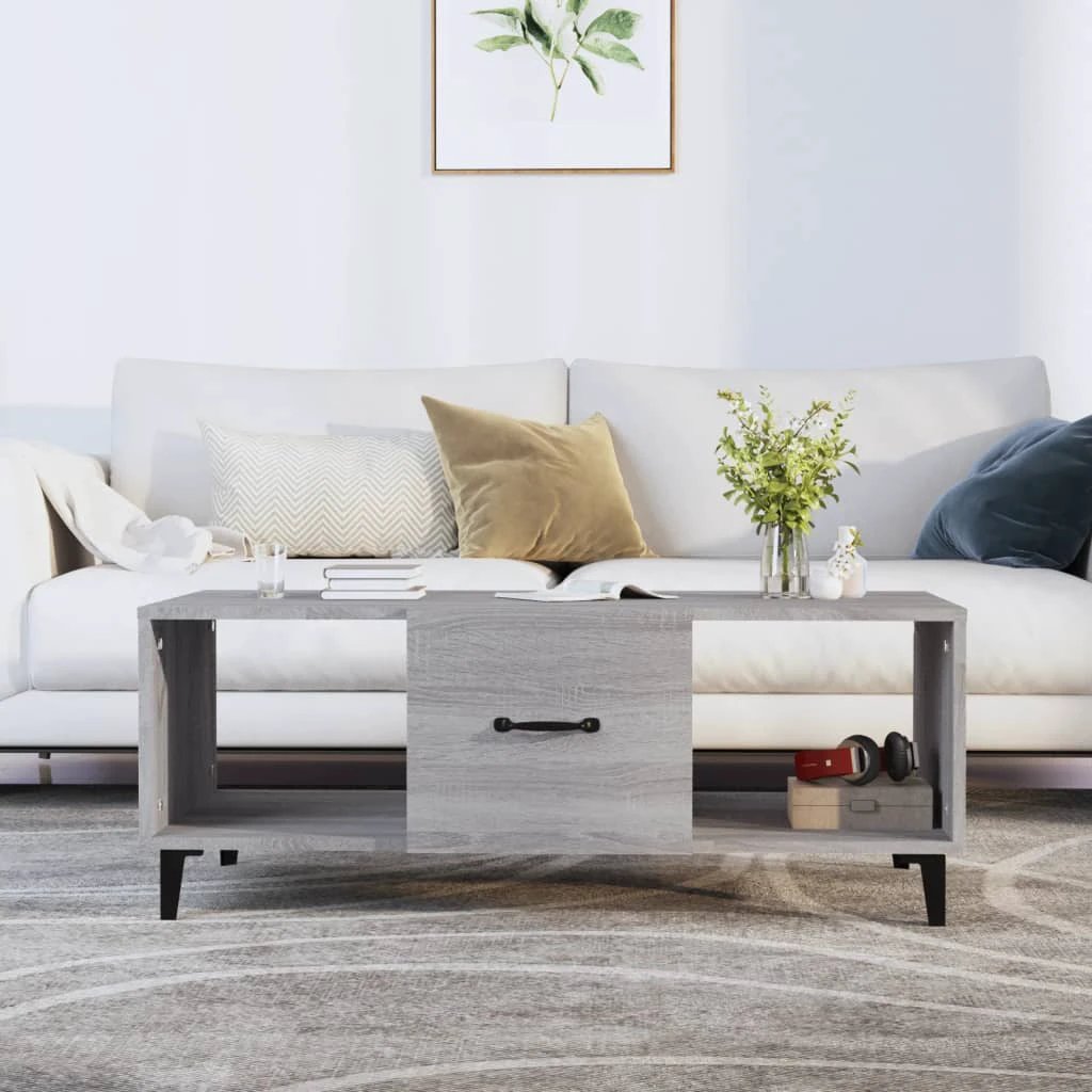 VidaXL Coffee Table 102x50x40 Smoked Oak Home by vidaXL