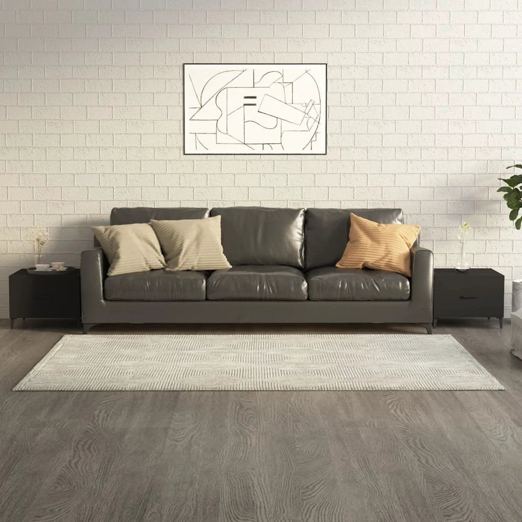 VidaXL Coffee Table 50x50x40 cm Smoked Oak Finish Metal Legs Living Room Decor Essentials by vidaXL