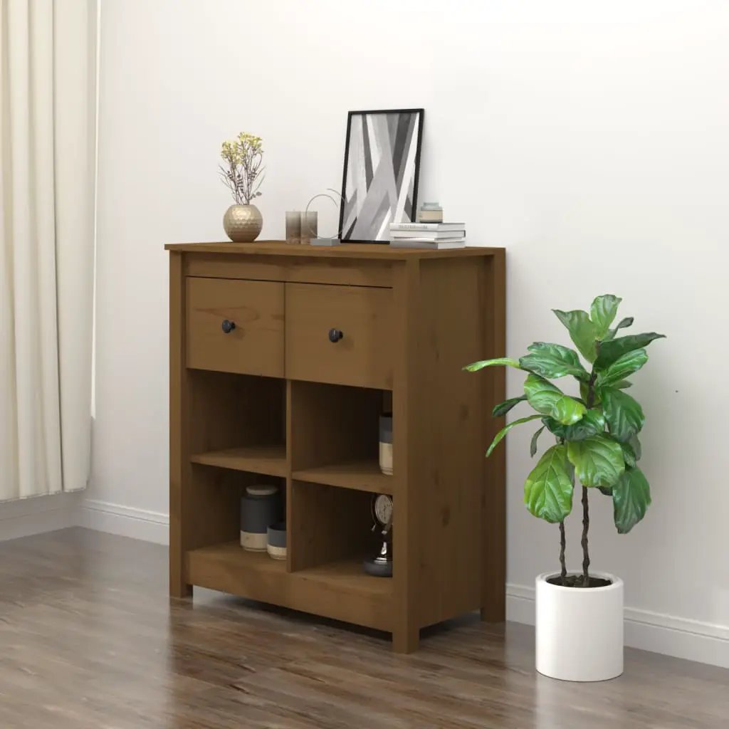 vidaXL vidaXL Sideboard 70x35x80 cm Solid Wood Pine - Sideboard