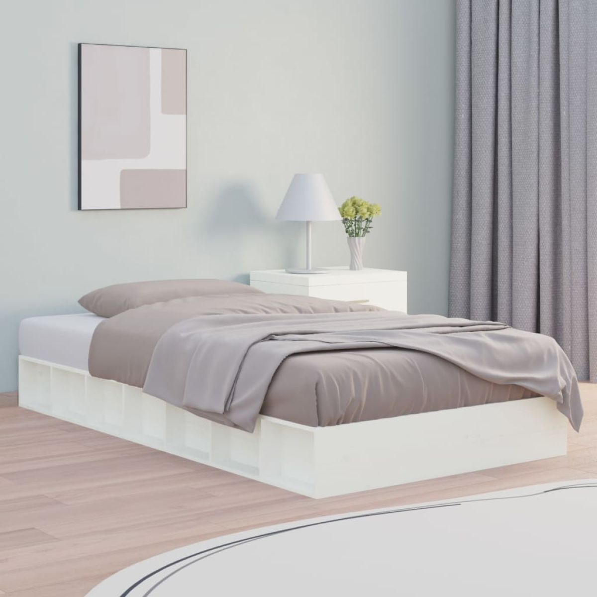 vidaXL Bed Frame without Mattress Wax Brown 160x200 cm Solid Wood Pine - from vidaXL