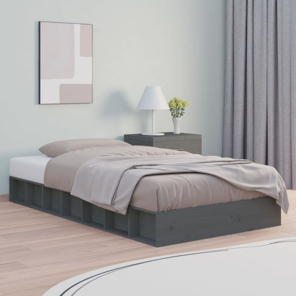vidaXL Bed Frame without Mattress Wax Brown 160x200 cm Solid Wood Pine - from vidaXL