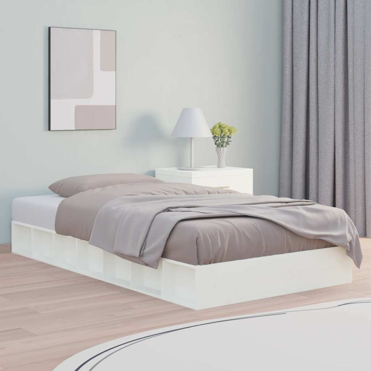 vidaXL Bed Frame without Mattress Wax Brown 160x200 cm Solid Wood Pine - from vidaXL
