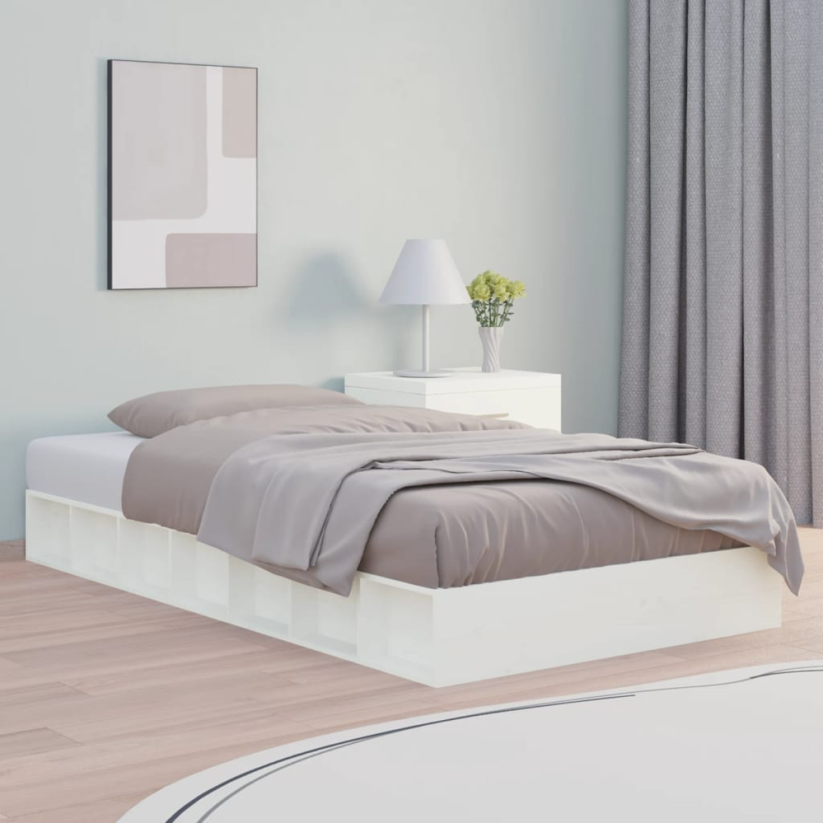 vidaXL Bed Frame without Mattress Wax Brown 160x200 cm Solid Wood Pine - from vidaXL