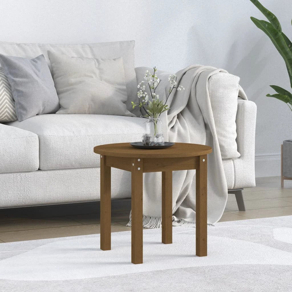 VidaXL Coffee Table 55x45 cm Solid Pine Wood With Natural Finish For Living Room Decor by vidaXL