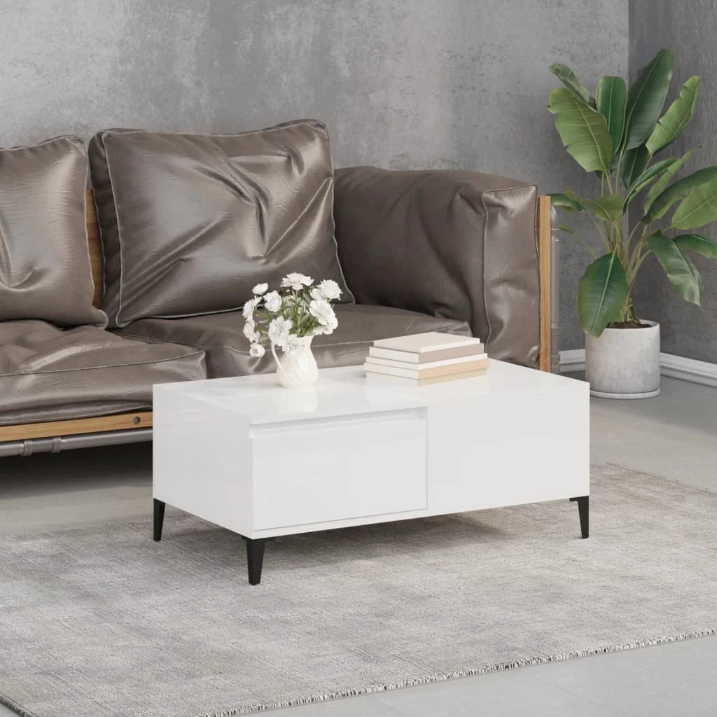 vidaXL VidaXL Coffee Table 90x50x36.5 Cm Engineered Wood With Ample Storage Space Living Room - Coffee Table