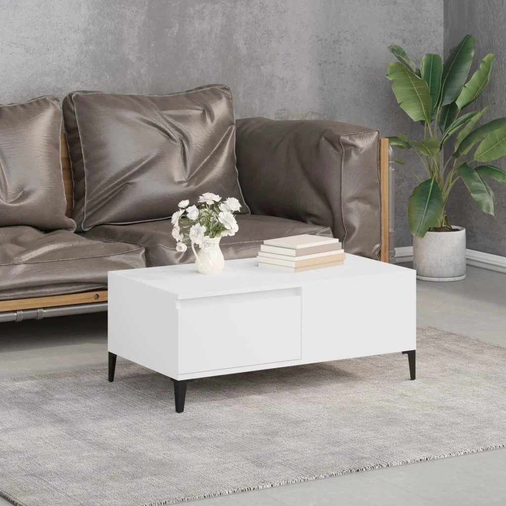 VidaXL Coffee Table 90x50x36.5 Cm Engineered Wood With Ample Storage Space Living Room by vidaXL