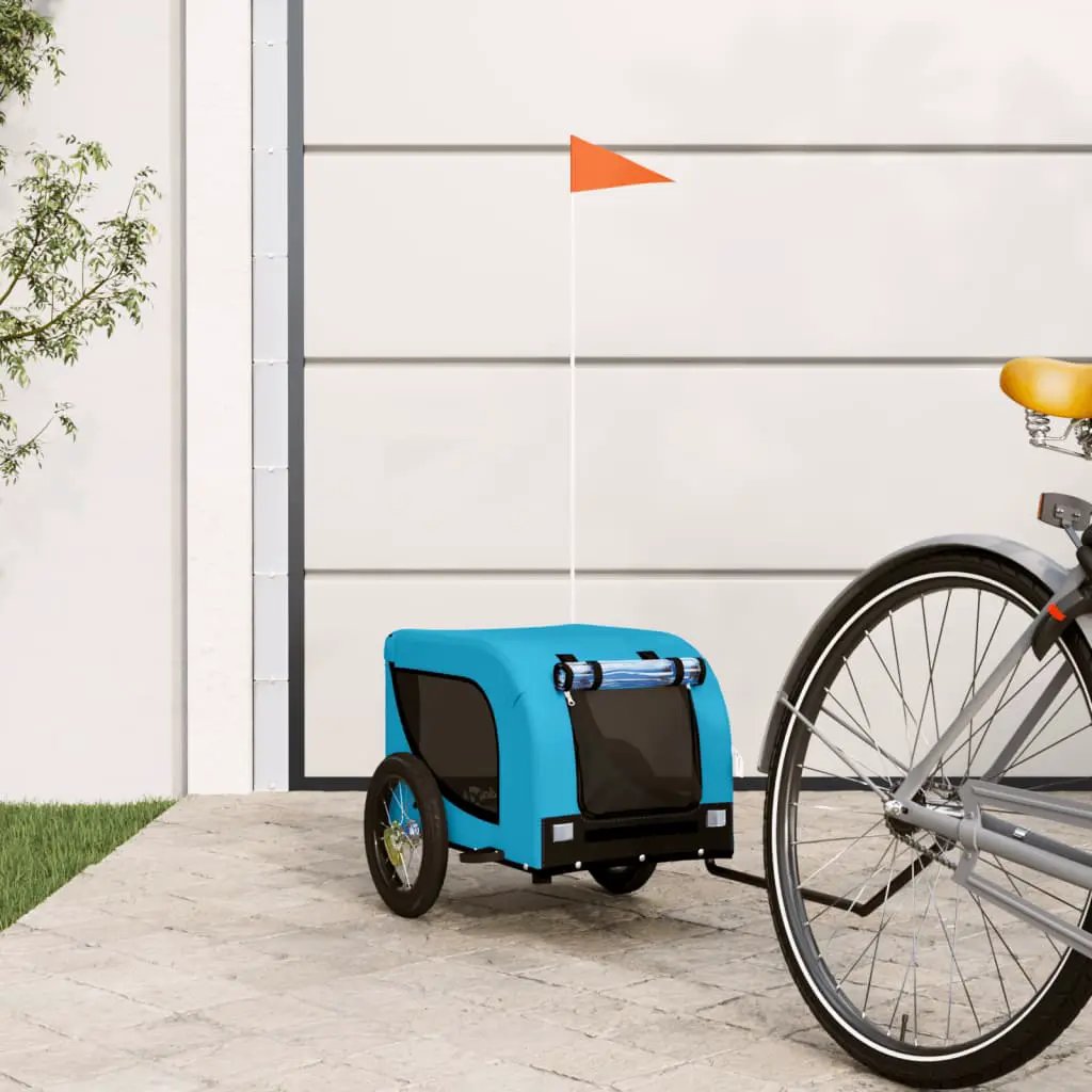 vidaXL Pet Bike Trailer Orange and Black Oxford Fabric and Iron - from vidaXL