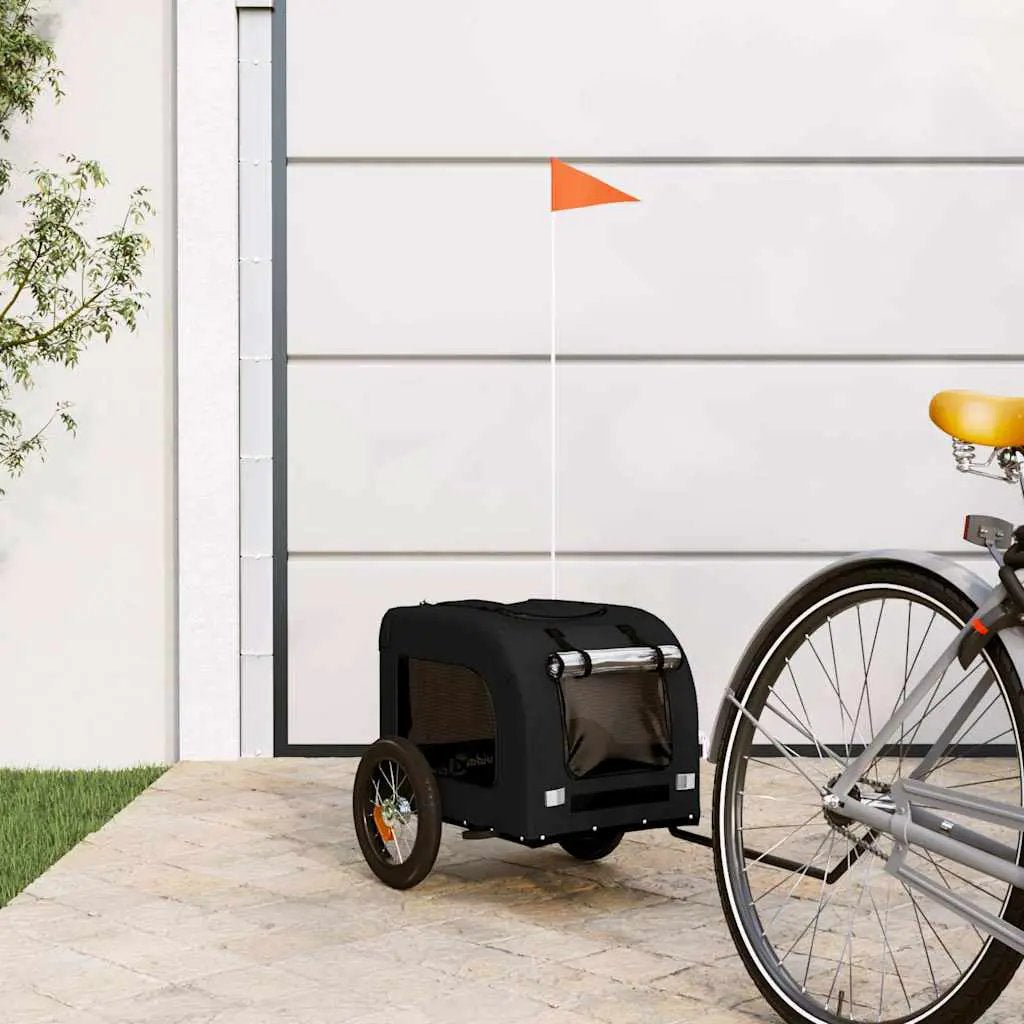 vidaXL Pet Bike Trailer Red and Grey Oxford Fabric and Iron - from vidaXL