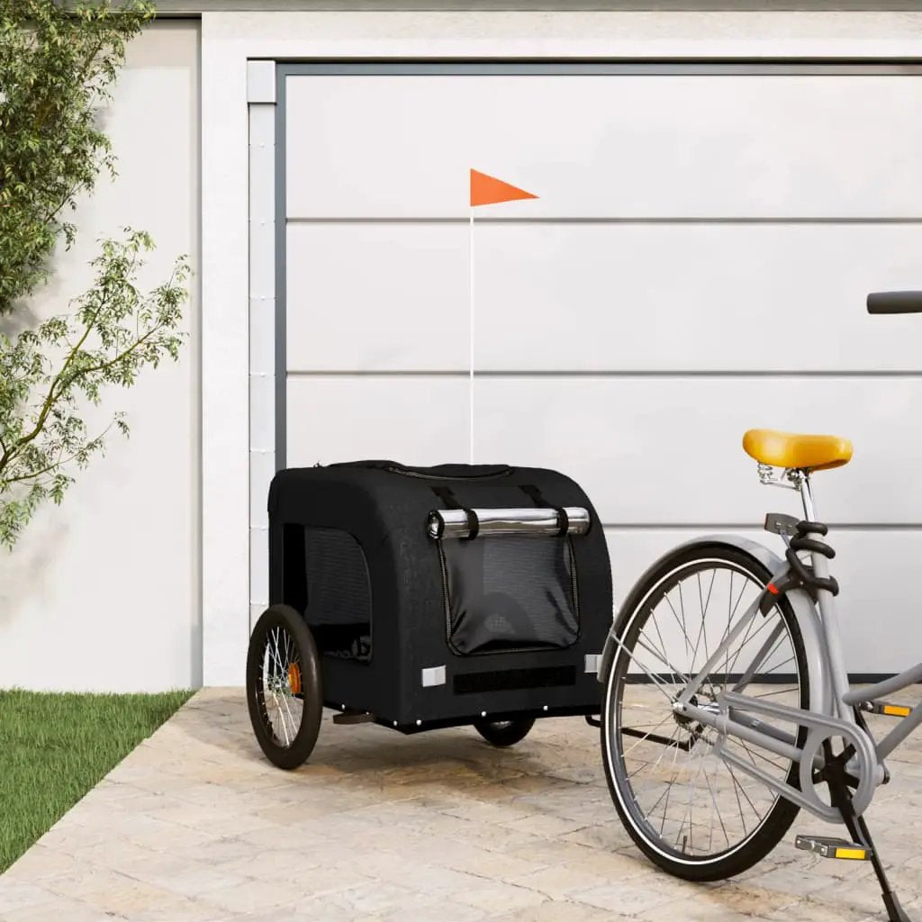 vidaXL Pet Bike Trailer Red and Grey Oxford Fabric and Iron - from vidaXL