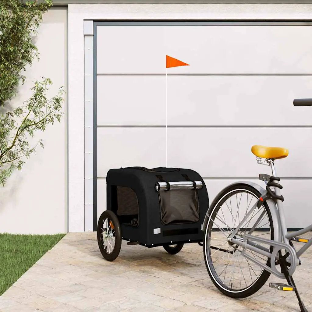 vidaXL Pet Bike Trailer Red and Grey Oxford Fabric and Iron - from vidaXL