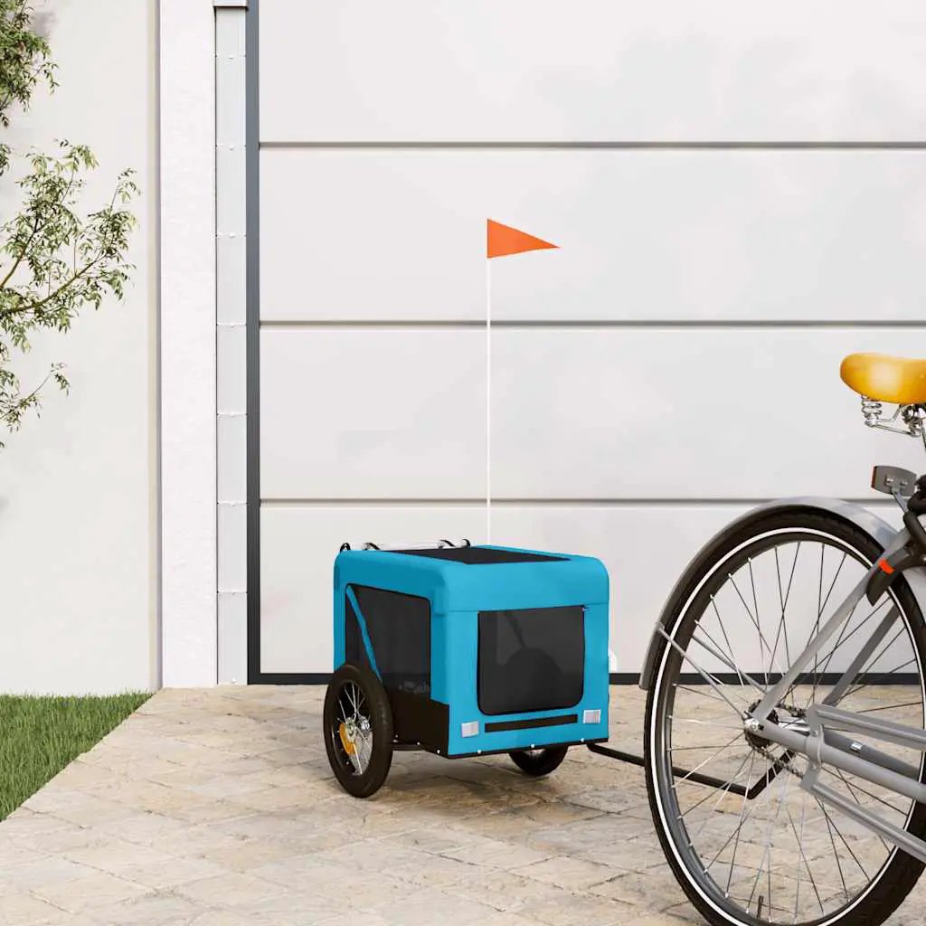 vidaXL Pet Bike Trailer Orange and Black Oxford Fabric&Iron - from vidaXL