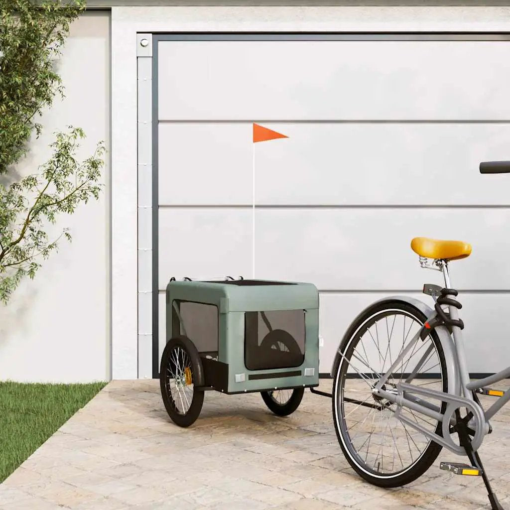 vidaXL Pet Bike Trailer Orange and Black Oxford Fabric&Iron - from vidaXL