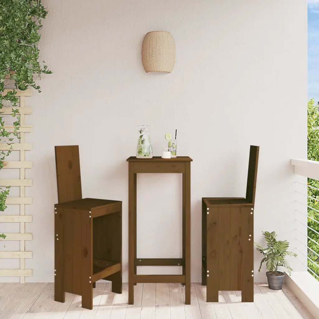 vidaXL vidaXL Bar Stools 2 pcs 40x42x120 cm Solid Wood Pine - Bar Stool
