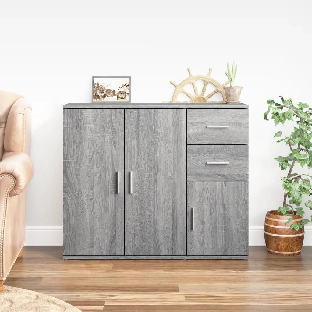 vidaXL vidaXL Sideboard White 91x29.5x75 cm Engineered Wood - Sideboard