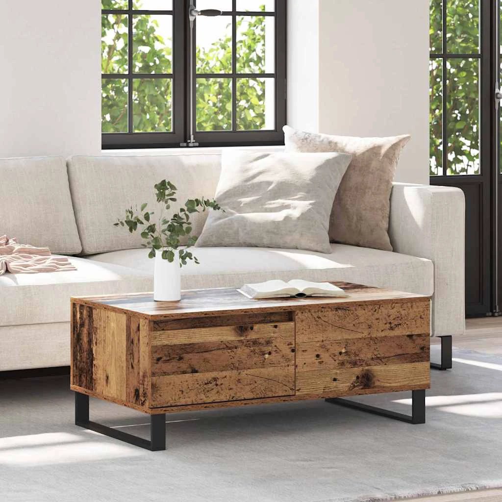 VidaXL Coffee Table 90x50x36.5cm Old Wood Home by vidaXL