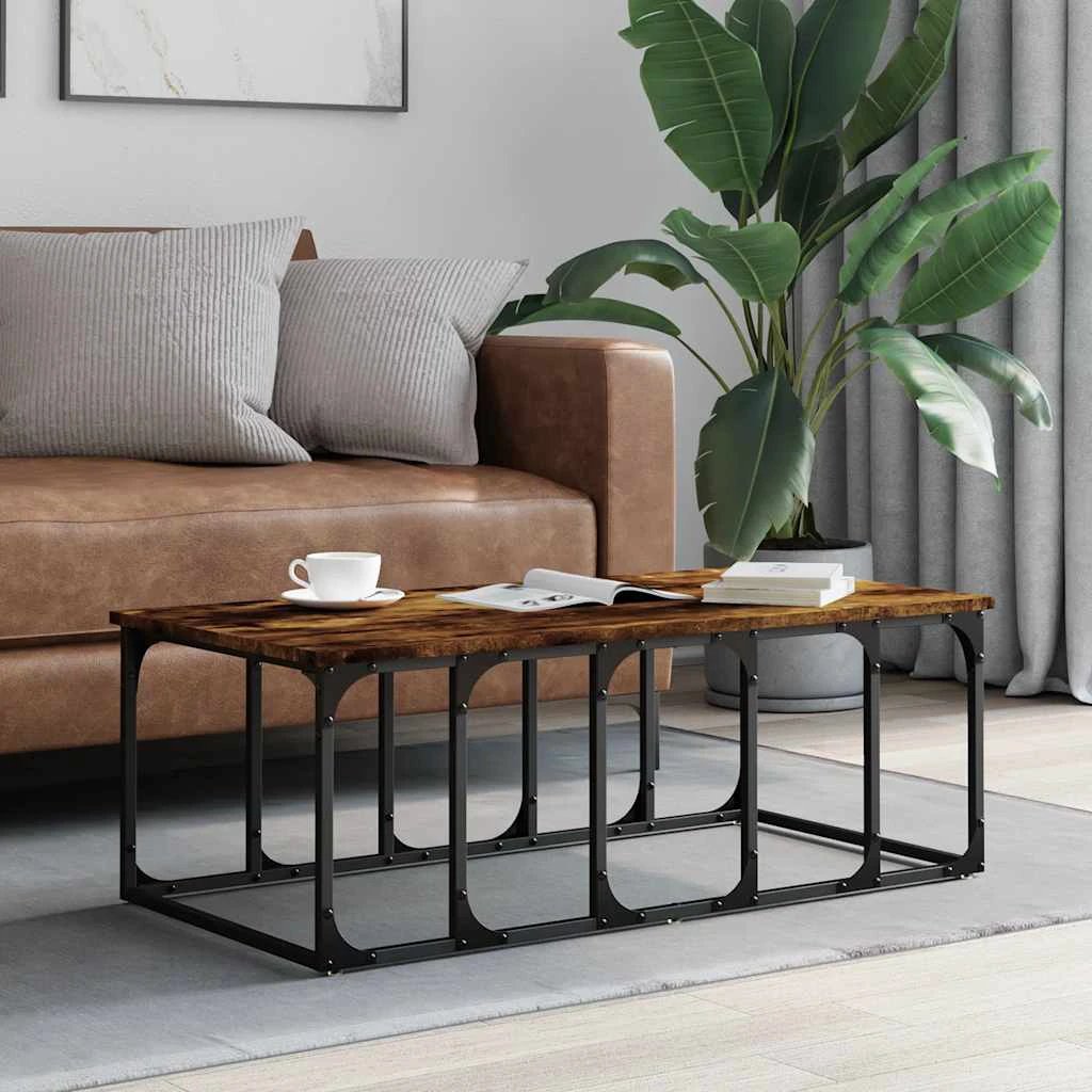 vidaXL VidaXL Coffee Table 100x50x35.5 cm Engineered Wood Durable Black Finish for Living Room Decor - Coffee Table