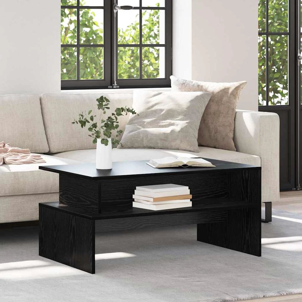 vidaXL vidaXL Coffee Table 90 x 55 x 42.5 cm Engineered Wood Modern Rectangle Two-Tier Storage Living Room - Coffee Table