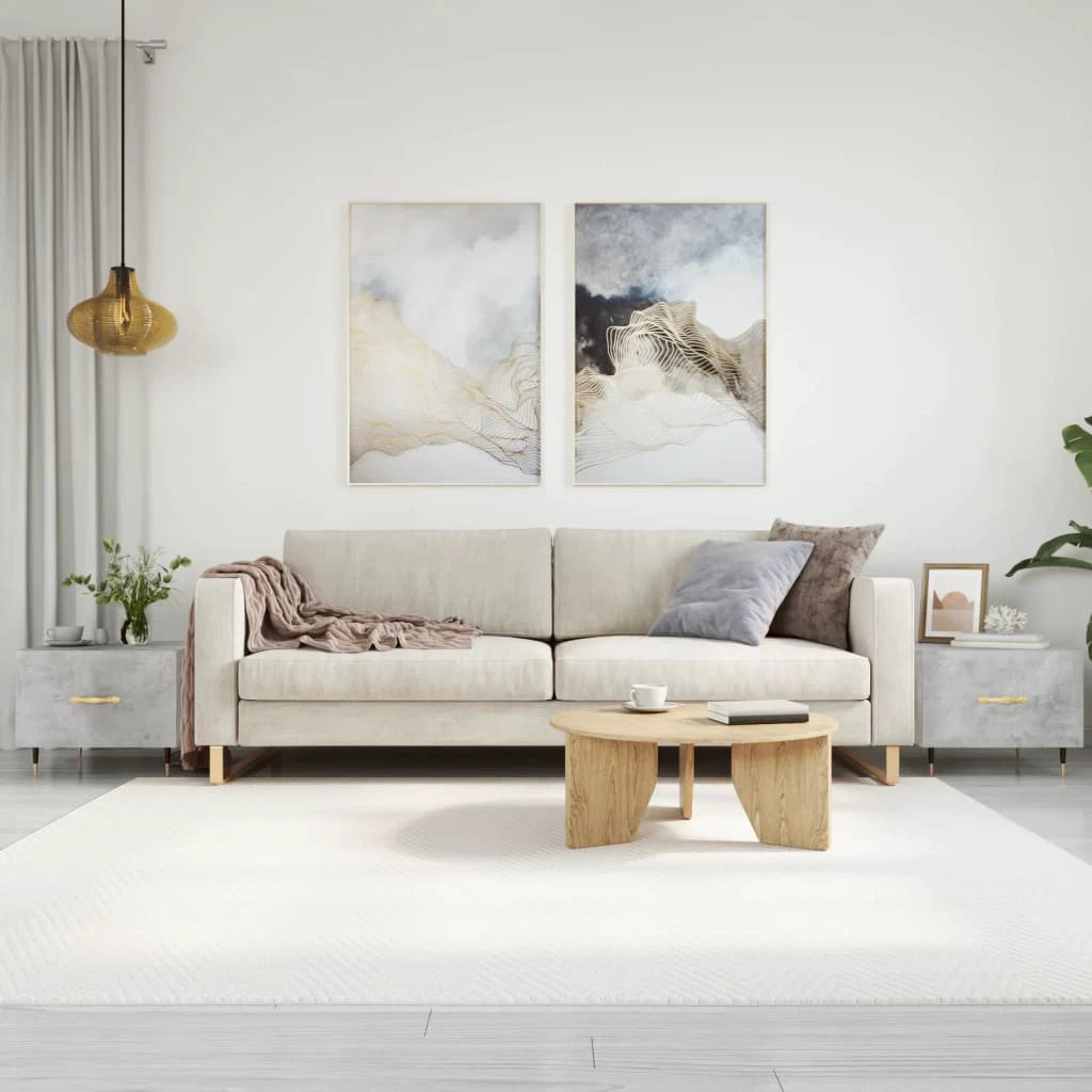 vidaXL Coffee Table 50x50x40 cm White Engineered Wood With Drawer And Storage For Living Room by vidaXL