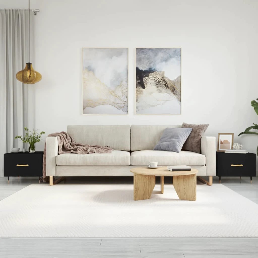 vidaXL Coffee Table 50x50x40 cm White Engineered Wood With Drawer And Storage For Living Room by vidaXL