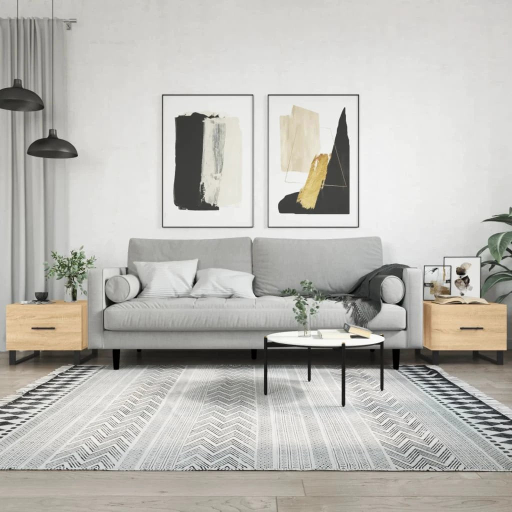 vidaXL VidaXL Coffee Table 50x50x40 cm Engineered Wood With Drawer Moisture Resistant For Living Room - Coffee Table
