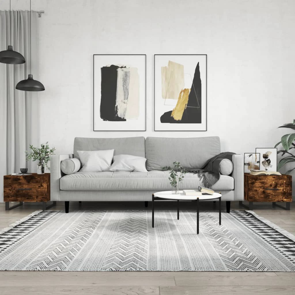 VidaXL Coffee Table 50x50x40 cm Engineered Wood With Drawer Moisture Resistant For Living Room by vidaXL