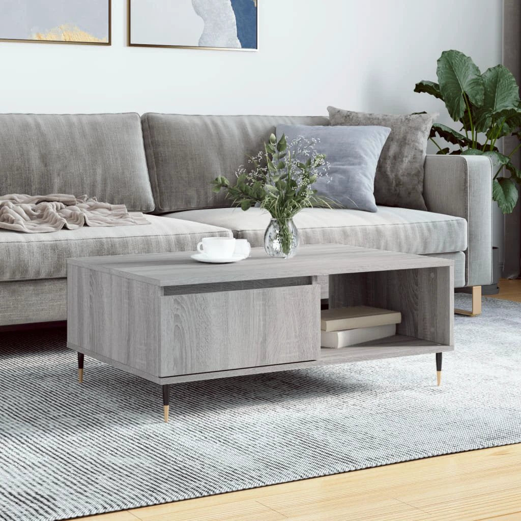VidaXL Coffee Table White 90x60x35 cm Engineered Wood Moisture Resistant Living Room by vidaXL