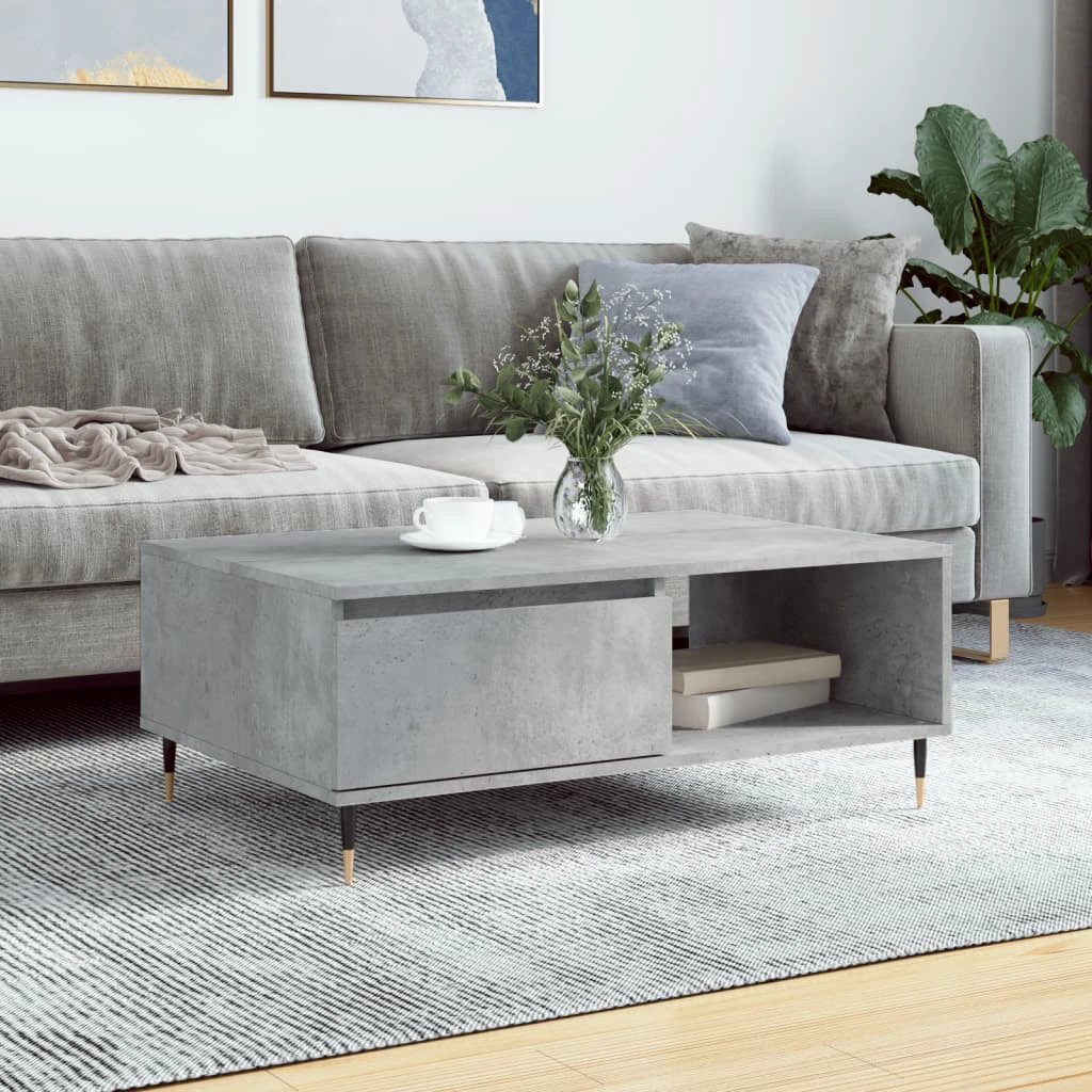 VidaXL Coffee Table White 90x60x35 cm Engineered Wood Moisture Resistant Living Room by vidaXL