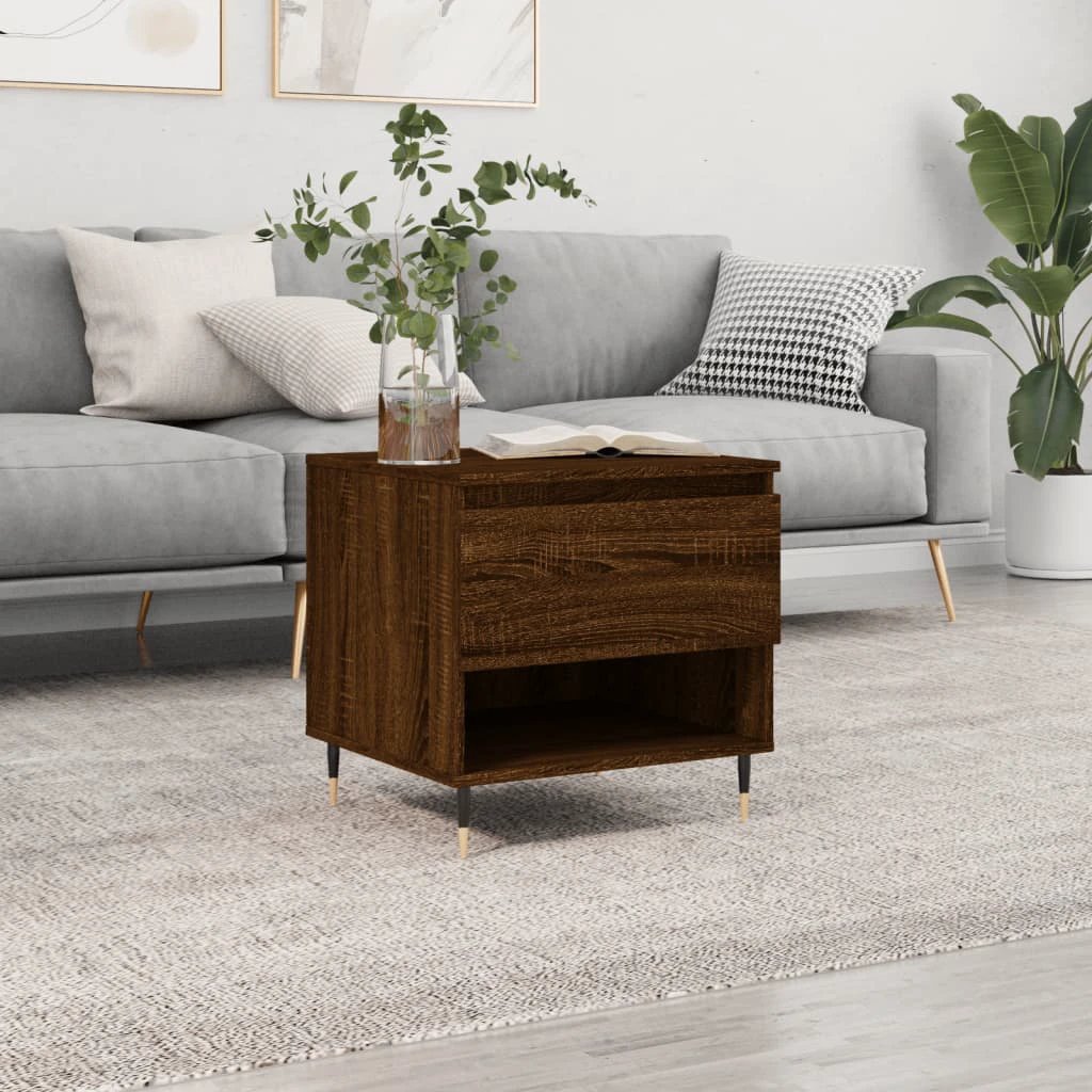 vidaXL VidaXL Coffee Table 50x46x50 cm Engineered Wood Moisture Resistant For Modern Living Rooms - Coffee Table