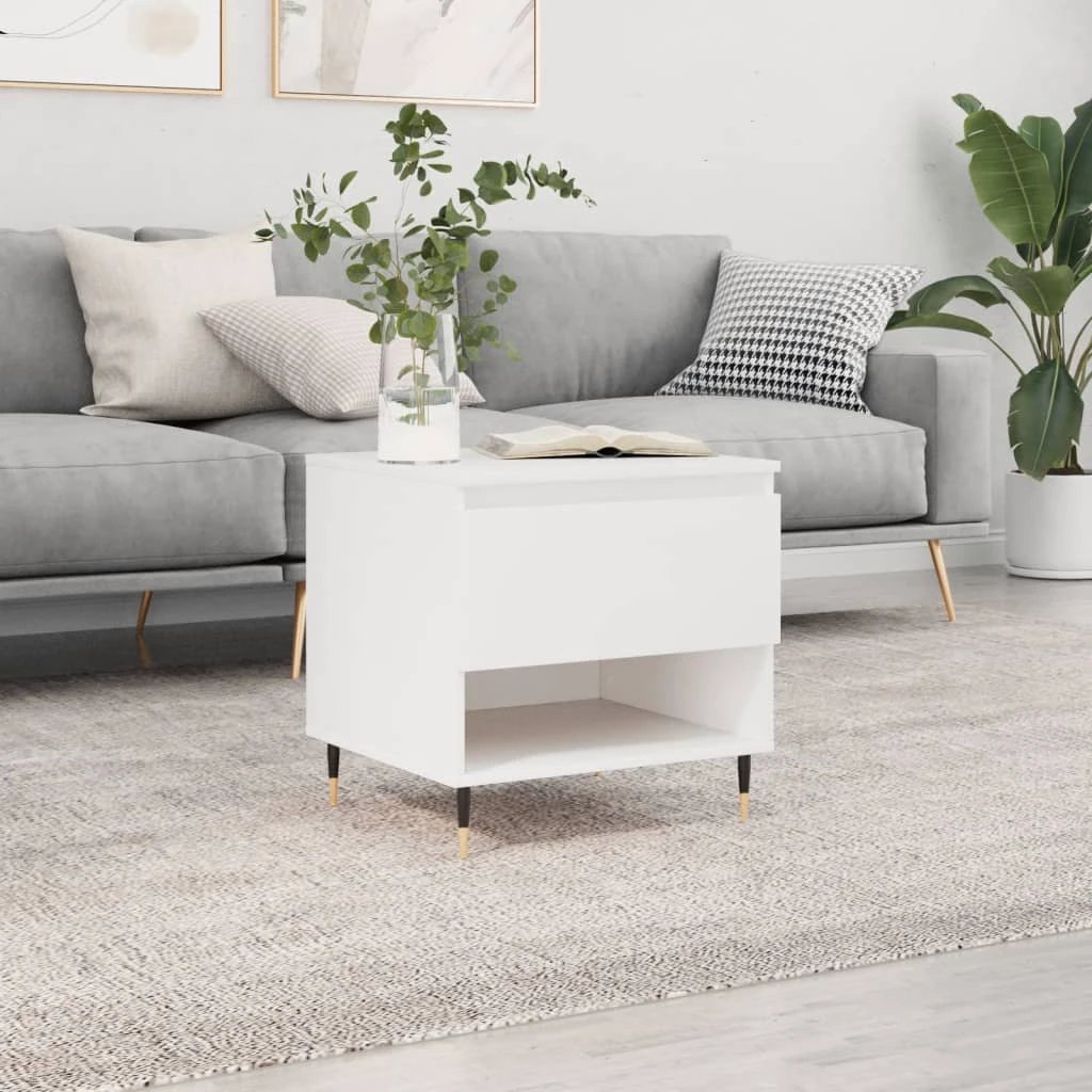 vidaXL VidaXL Coffee Table 50x46x50 cm Engineered Wood Moisture Resistant For Modern Living Rooms - Coffee Table