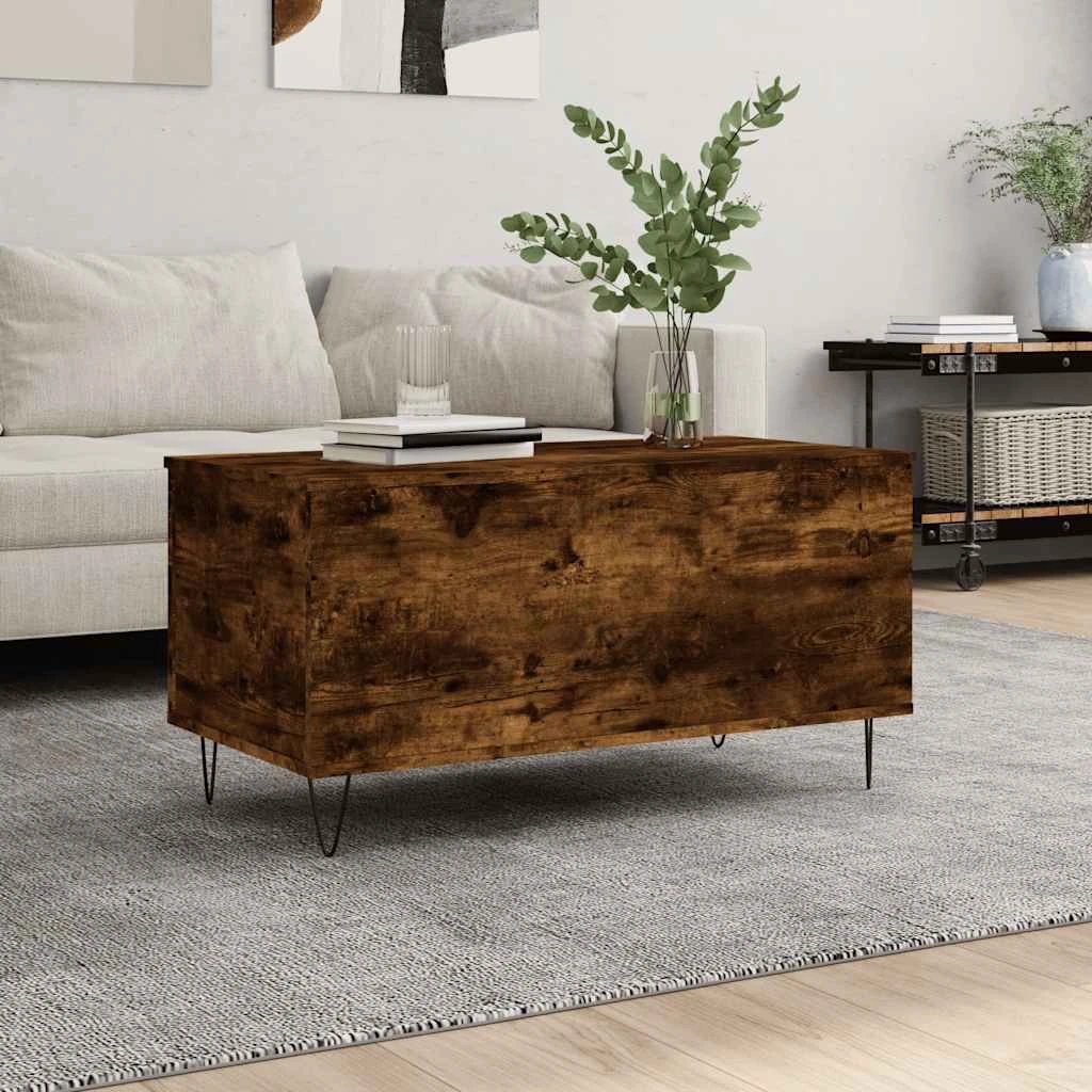 vidaXL Coffee Table 90x44.5x45 cm Industrial Old Wood Matte Finish Engineered Wood Living Room by vidaXL