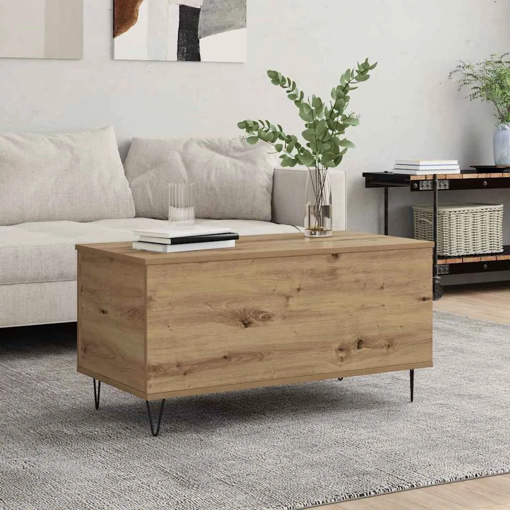 vidaXL Coffee Table 90x44.5x45 cm Industrial Old Wood Matte Finish Engineered Wood Living Room by vidaXL